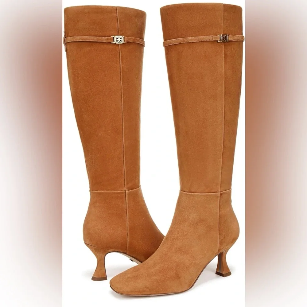 Sam Edelman Tan Over the Knee Boots with Classic Silhouette